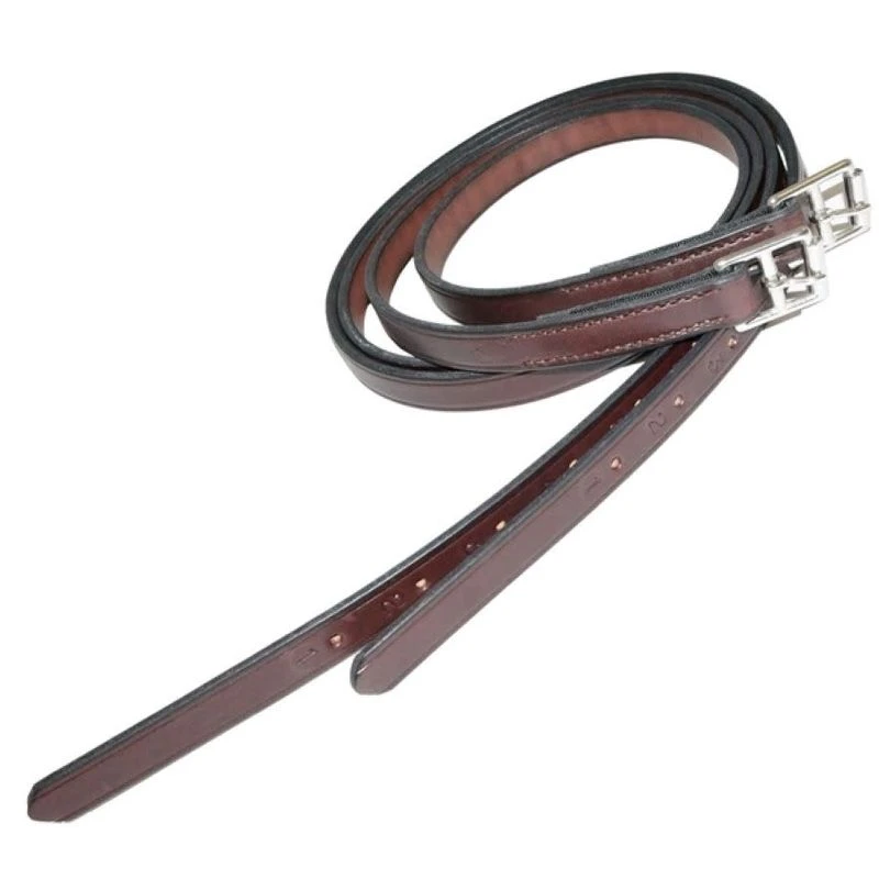 Nunn Finer 3/4" Stirrup Leathers - Havana 3 Nunn Finer 3/4" Stirrup Leathers - Havana
