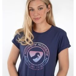 Shires Aubrion Women's Croxley Tee Shirt - Dark Navy -Equestrian Supplies Shop 513532 800 800