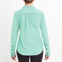 Irideon Women's Aspen Long Sleeve Trail Shirt - Island Green -Equestrian Supplies Shop 515793 800 800