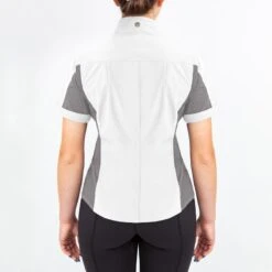 Irideon Women's Athena Short Sleeve Show Shirt - Bright White/Dove Grey 6 Irideon Women's Athena Short Sleeve Show Shirt - Bright White/Dove Grey -Equestrian Supplies Shop 515907 800 800