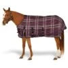 Pessoa Alpine 1200D Turnout Sheet W/Belly Cover - Carob Brown/Fuchsia Plaid -Equestrian Supplies Shop 529282 800 800