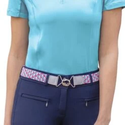 Ovation Signature Braided Stretch Belt - Cool Blue/Confetti -Equestrian Supplies Shop 529681 800 800
