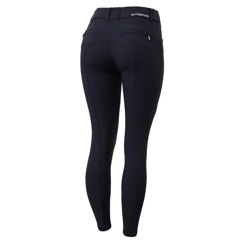 B Vertigo Women's Davina Knee Patch Breeches - Dark Navy 3 B Vertigo Women's Davina Knee Patch Breeches - Dark Navy
