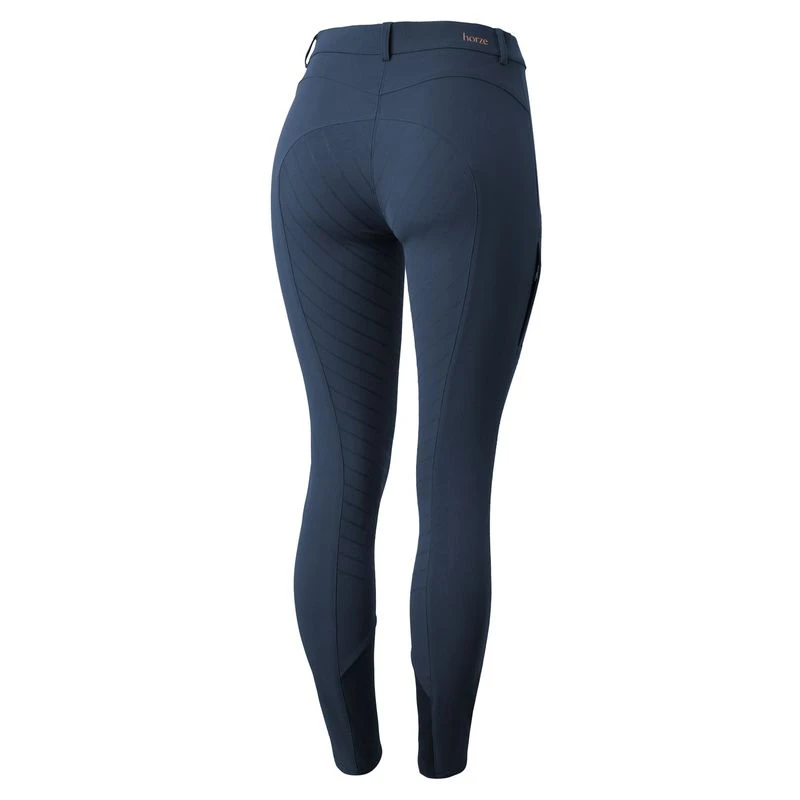 Horze Women's Anna Summer Full Seat Breeches W/Phone Pocket - Obscure Night Dark Blue 3 Horze Women's Anna Summer Full Seat Breeches W/Phone Pocket - Obscure Night Dark Blue