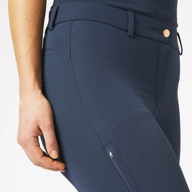 Horze Women's Anna Summer Full Seat Breeches W/Phone Pocket - Obscure Night Dark Blue 4 Horze Women's Anna Summer Full Seat Breeches W/Phone Pocket - Obscure Night Dark Blue - Image 2