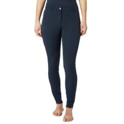 Horze Women's Anna Summer Full Seat Breeches W/Phone Pocket - Obscure Night Dark Blue 10 Horze Women's Anna Summer Full Seat Breeches W/Phone Pocket - Obscure Night Dark Blue -Equestrian Supplies Shop 530843 800 800