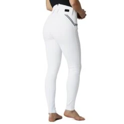Horze Women's Della Knee Patch Breeches - White -Equestrian Supplies Shop 530944 800 800