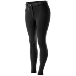 Horze Women's Active Knee Patch Breeches - Black -Equestrian Supplies Shop 531429 800 800