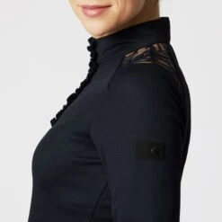 Horze Women's Sianna Long Sleeved Show Shirt W/ Lace Shoulders - Dark Navy 11 Horze Women's Sianna Long Sleeved Show Shirt W/ Lace Shoulders - Dark Navy -Equestrian Supplies Shop 531911 800 800