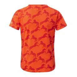 Horze Kids' Micky Organic Cotton Tee Shirt - Mandarine Orange -Equestrian Supplies Shop 532287 800 800
