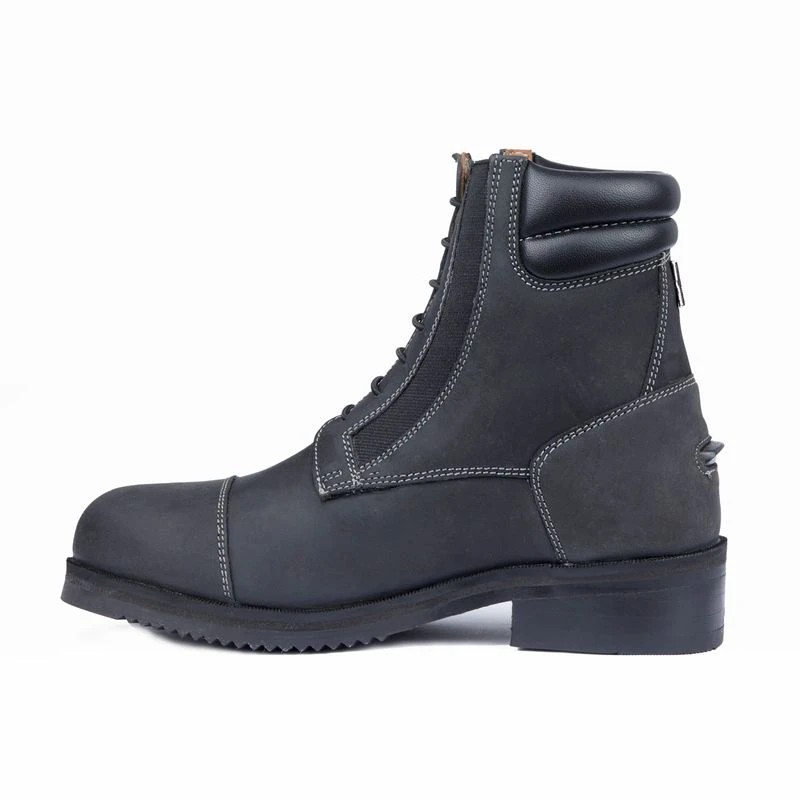 Horze Kids' Blake Front Zip Paddock Boots - Black 4 Horze Kids' Blake Front Zip Paddock Boots - Black - Image 2