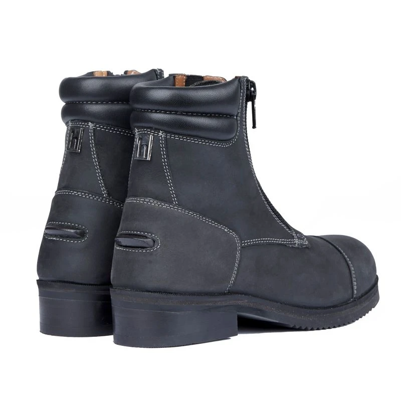 Horze Kids' Blake Front Zip Paddock Boots - Black 5 Horze Kids' Blake Front Zip Paddock Boots - Black - Image 3