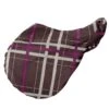 Pessoa Alpine 1200D Saddle Cover - Carob Brown/Fuchsia Plaid -Equestrian Supplies Shop 533834 800 800