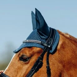 Horze Cooling Ear Net - Obscure Night Dark Blue -Equestrian Supplies Shop 542134 800 800