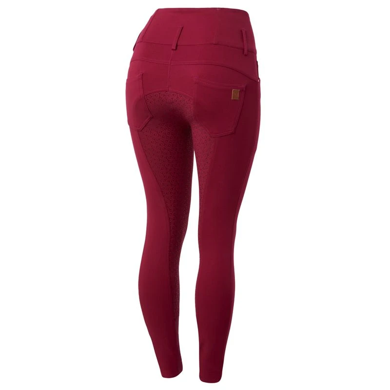 Horze Women's Tara Full Seat Breeches - Anemone Dark Pink 3 Horze Women's Tara Full Seat Breeches - Anemone Dark Pink