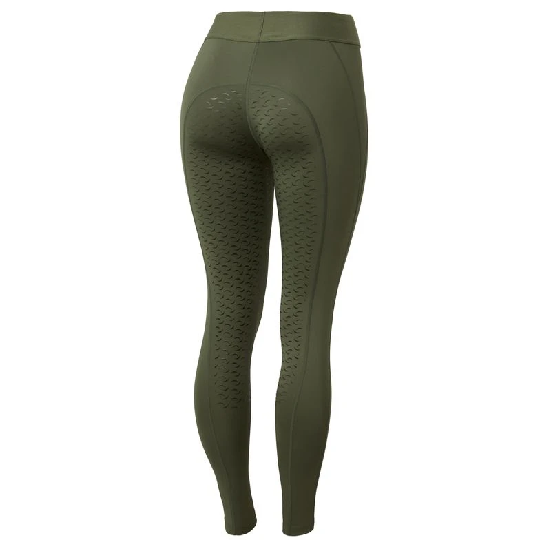 Horze Women's Tessa Full Seat Riding Tights - Olivine Green 3 Horze Women's Tessa Full Seat Riding Tights - Olivine Green