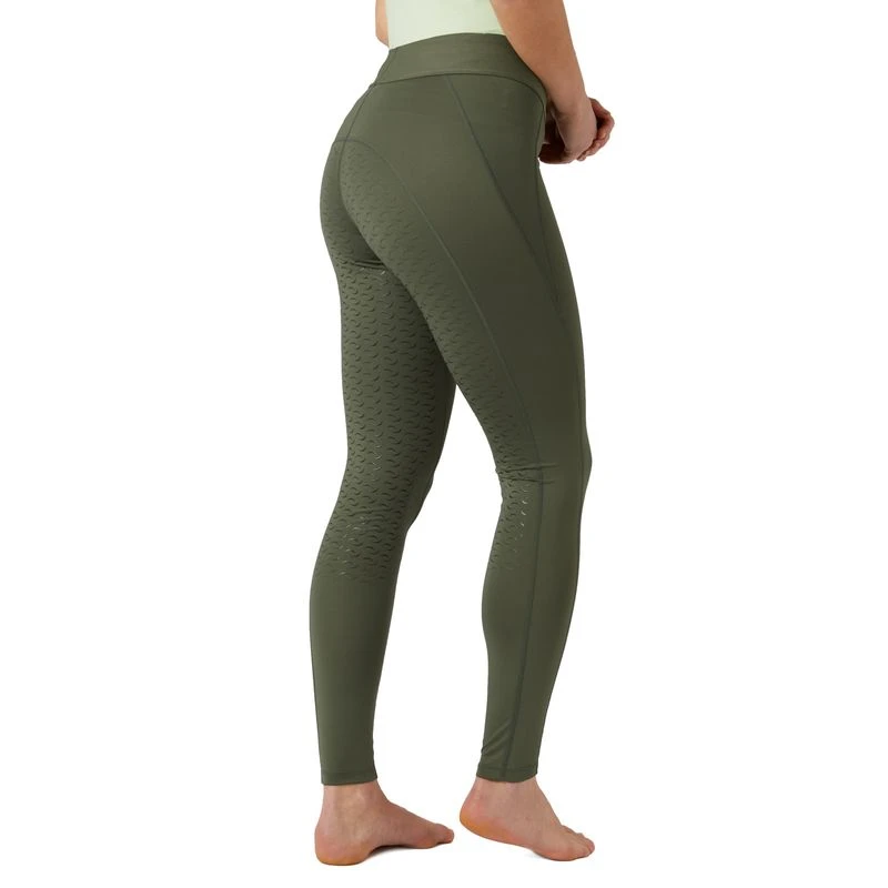 Horze Women's Tessa Full Seat Riding Tights - Olivine Green 6 Horze Women's Tessa Full Seat Riding Tights - Olivine Green - Image 4