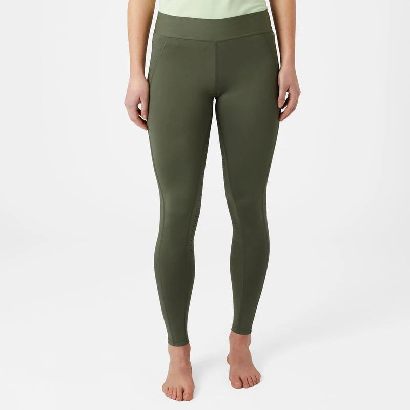 Horze Women's Tessa Full Seat Riding Tights - Olivine Green 7 Horze Women's Tessa Full Seat Riding Tights - Olivine Green - Image 5