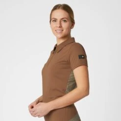 Horze Women's Sagira Breathable Quick Dry Training Shirt - Bison Dark Brown -Equestrian Supplies Shop 543421 800 800