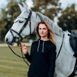 Horze Women's Lou Technical Ventilated Shirt W/High Neck - Black -Equestrian Supplies Shop 543637 800 800