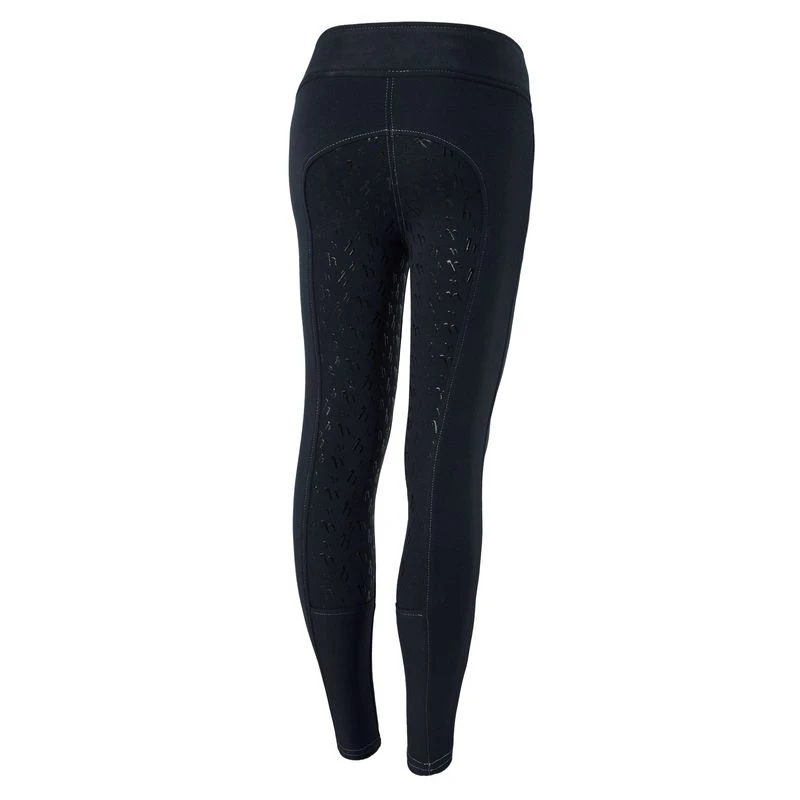 Horze Kids' Marlee Pull-on Full Seat Tights W/Contrast Stitching - Dress Dark Blue 6 Horze Kids' Marlee Pull-on Full Seat Tights W/Contrast Stitching - Dress Dark Blue - Image 4