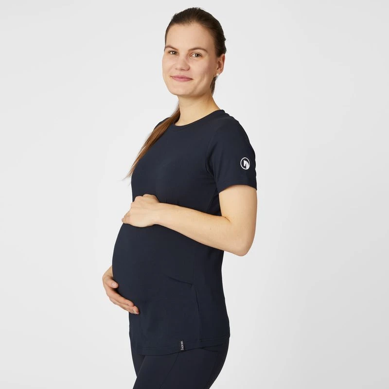 Horze Women's Lily Maternity Technical T-Shirt - Dark Navy 3 Horze Women's Lily Maternity Technical T-Shirt - Dark Navy