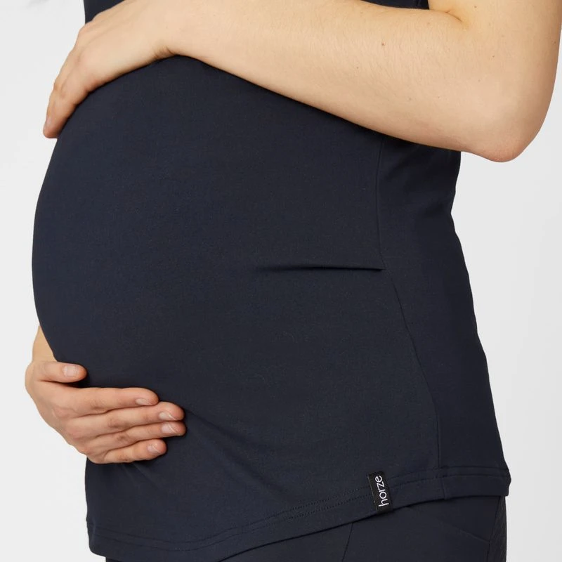 Horze Women's Lily Maternity Technical T-Shirt - Dark Navy 7 Horze Women's Lily Maternity Technical T-Shirt - Dark Navy - Image 5