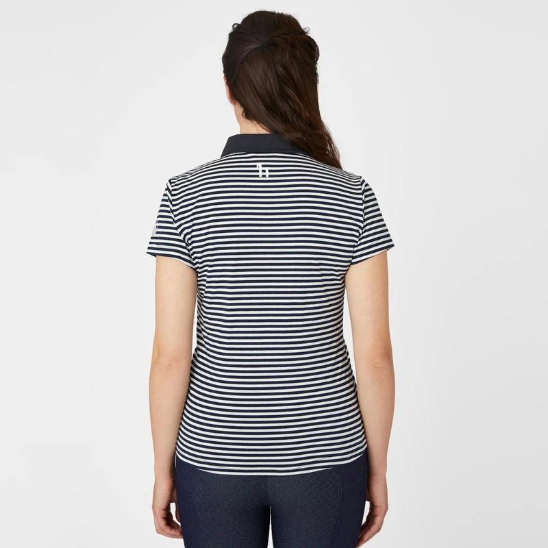 Horze Women's Jessie Polo Shirt - Dark Navy/White 5 Horze Women's Jessie Polo Shirt - Dark Navy/White - Image 3