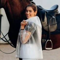 B Vertigo Women's Remi Transparent Rain Coat - Dark Navy Trim -Equestrian Supplies Shop 549503 800 800