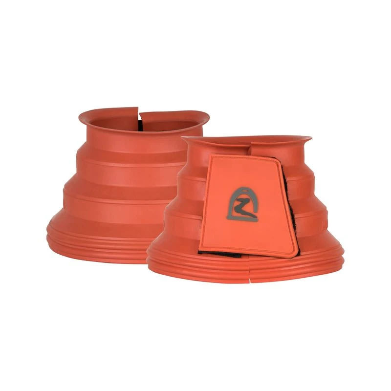 Horze Rubber Guard Bell Boots - Orange 3 Horze Rubber Guard Bell Boots - Orange