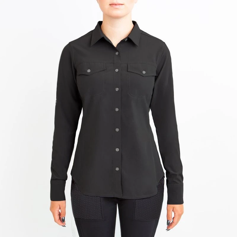 Irideon Women's Aspen Long Sleeve Trail Shirt - Black 3 Irideon Women's Aspen Long Sleeve Trail Shirt - Black