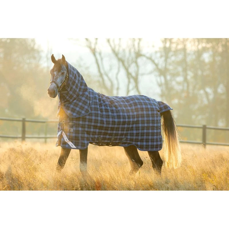 Rhino Plus Turnout Lite - Navy Check/Indigo 3 Rhino Plus Turnout Lite - Navy Check/Indigo