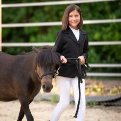Cavalliera Kids' I Love Crystals Show Jacket - Black/Rose Gold -Equestrian Supplies Shop 558657 800 800