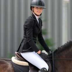 Cavalliera Women's Prima Show Jacket - Black/Grey -Equestrian Supplies Shop 558776 800 800