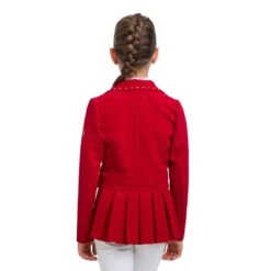 Cavalliera Kids' I Love Crystals Show Jacket - Ruby Red/Silver -Equestrian Supplies Shop 558818 800 800