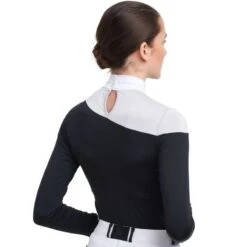 Cavalliera Women's High Performance Long Sleeve Oval Show Shirt - Black/Grey -Equestrian Supplies Shop 559040 800 800