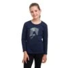 Cavalliera Kids' Jumping Star Long Sleeve Cotton Top - Navy Blue -Equestrian Supplies Shop 559279 800 800