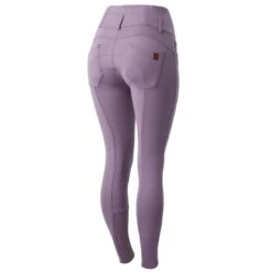 Horze Women's Tara High Waist Silicone Knee Patch Breeches - Grey Ridge Purple -Equestrian Supplies Shop 563571 800 800