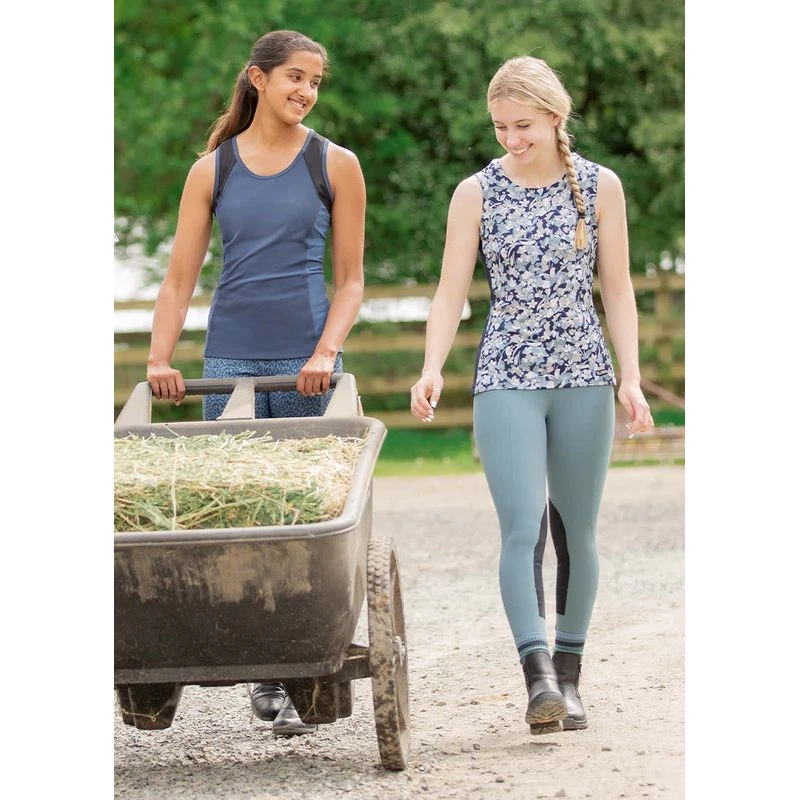 Kerrits Women's Flow Rise Knee Patch Performance Tights - Seaglass 6 Kerrits Women's Flow Rise Knee Patch Performance Tights - Seaglass - Image 4