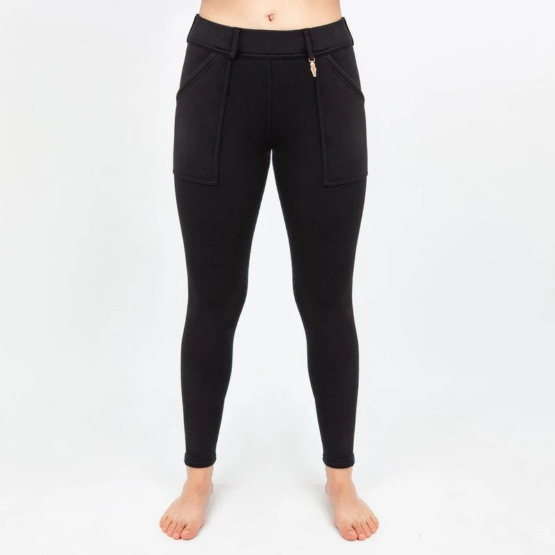 Irideon Women's Fjord Fleece Full Seat Breeches - Black 3 Irideon Women's Fjord Fleece Full Seat Breeches - Black