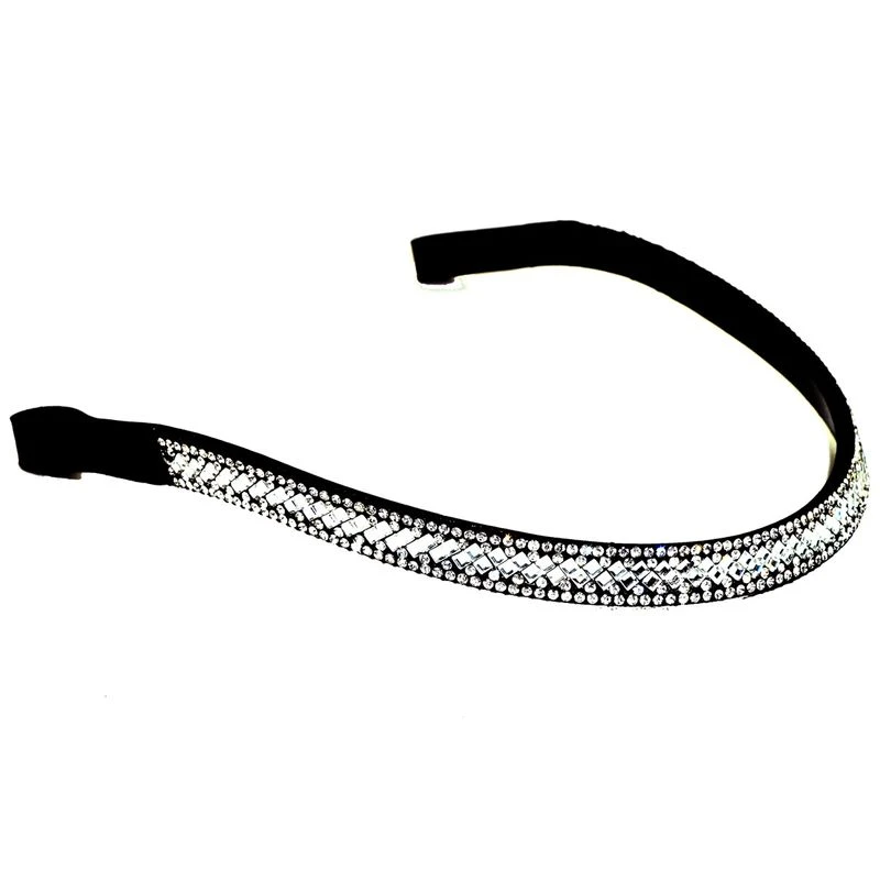 Nunn Finer Margot Browband - Black/Clear 3 Nunn Finer Margot Browband - Black/Clear