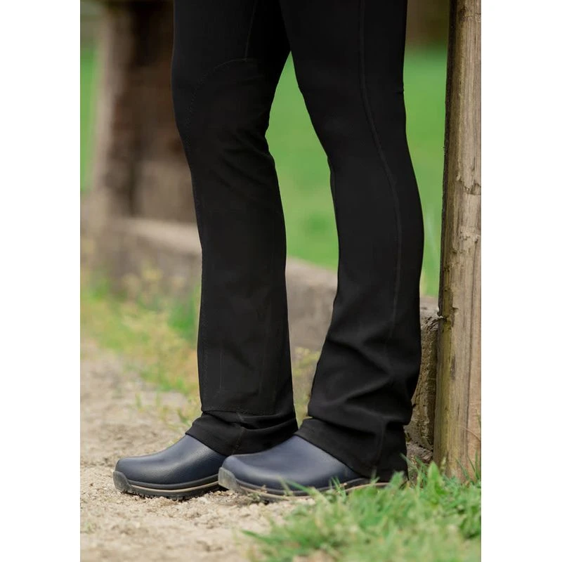 Kerrits Women's Microcord Extended Knee Patch Bootcut Tights - Black 8 Kerrits Women's Microcord Extended Knee Patch Bootcut Tights - Black - Image 6