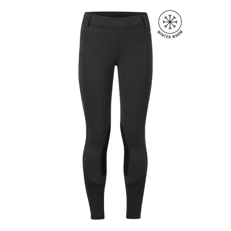 Kerrits Kids' Sit Tight Wind Pro Knee Patch Tights - Black 3 Kerrits Kids' Sit Tight Wind Pro Knee Patch Tights - Black