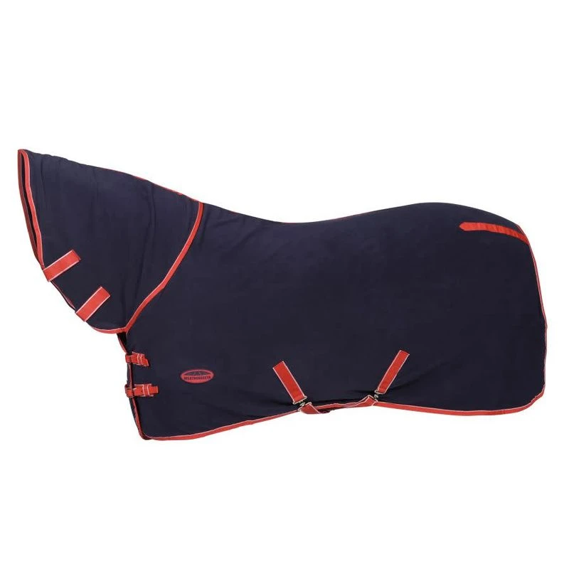 Weatherbeeta Anti-Static Fleece Cooler Combo Neck - Navy/Silver/Red 4 Weatherbeeta Anti-Static Fleece Cooler Combo Neck - Navy/Silver/Red - Image 2