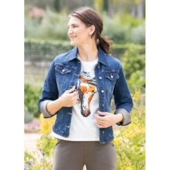 EQL Women's In Motion Jean Jacket - Midnight Wash -Equestrian Supplies Shop 580255 800 800