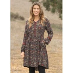 EQL Women's Ecovero Boheme Tunic Dress - Cinnabar Enchanted Garden -Equestrian Supplies Shop 582304 800 800