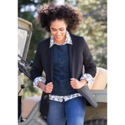 EQL Women's Ponte Blazer - Black -Equestrian Supplies Shop 582576 800 800