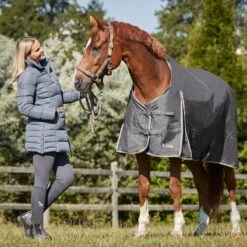 Horze Glasgow Heavy Weight Turnout Blanket 350g - Blackened Pearl -Equestrian Supplies Shop 583553 800 800