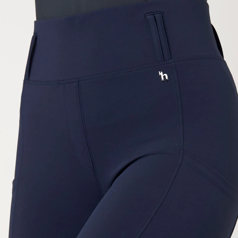 Horze Women's Everly Full Seat Winter Riding Tights - Dark Navy 4 Horze Women's Everly Full Seat Winter Riding Tights - Dark Navy - Image 2