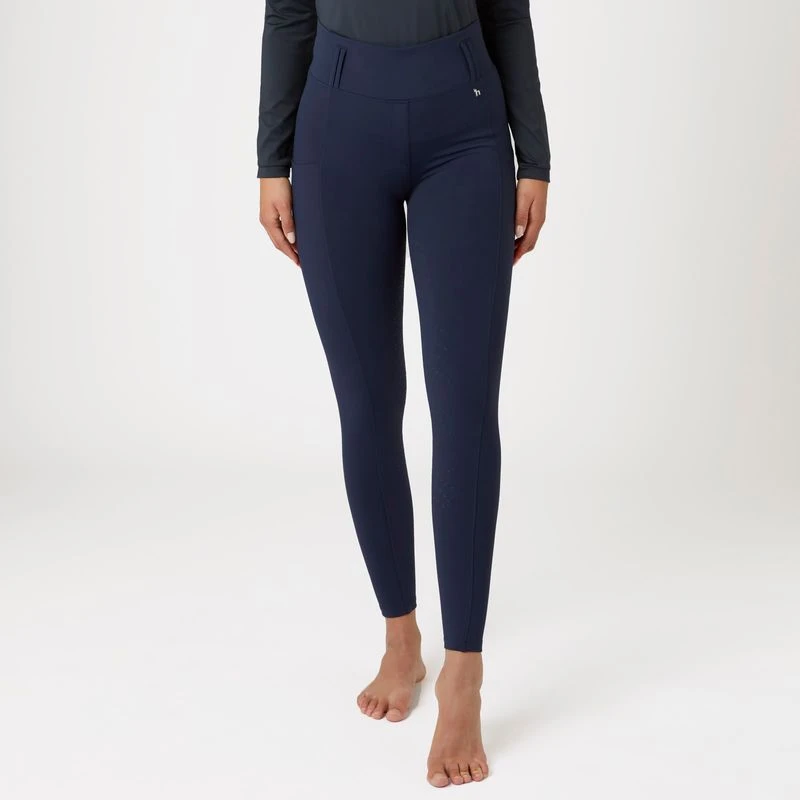 Horze Women's Everly Full Seat Winter Riding Tights - Dark Navy 7 Horze Women's Everly Full Seat Winter Riding Tights - Dark Navy - Image 5